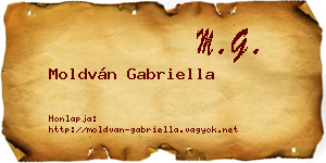 Moldván Gabriella névjegykártya